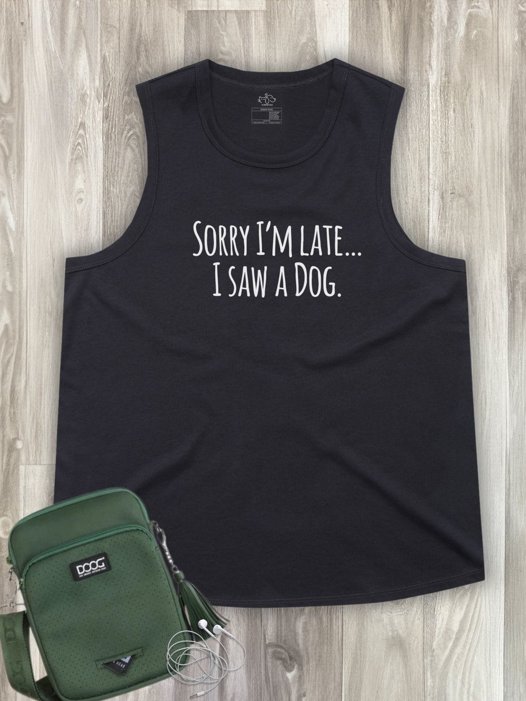 Sorry I'm Late, I Saw A Dog (Text) Ember Women's Tank