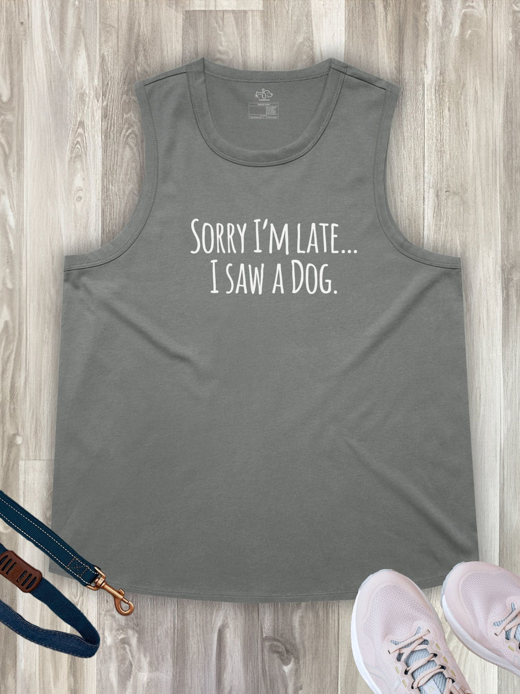 Sorry I'm Late, I Saw A Dog (Text) Ember Women's Tank