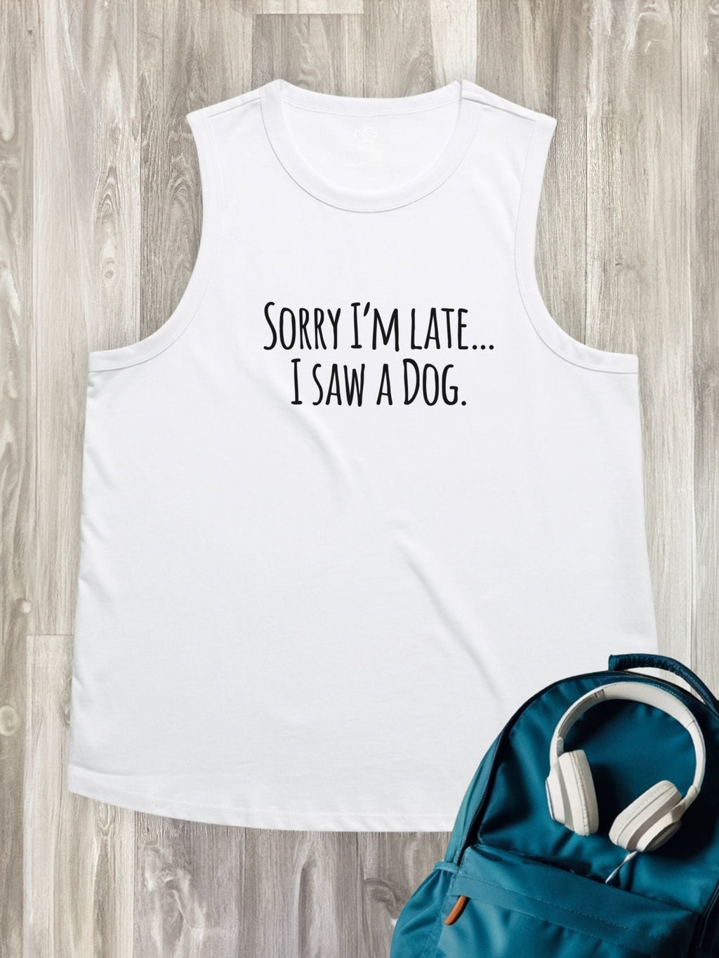 Sorry I'm Late, I Saw A Dog (Text) Ember Women's Tank