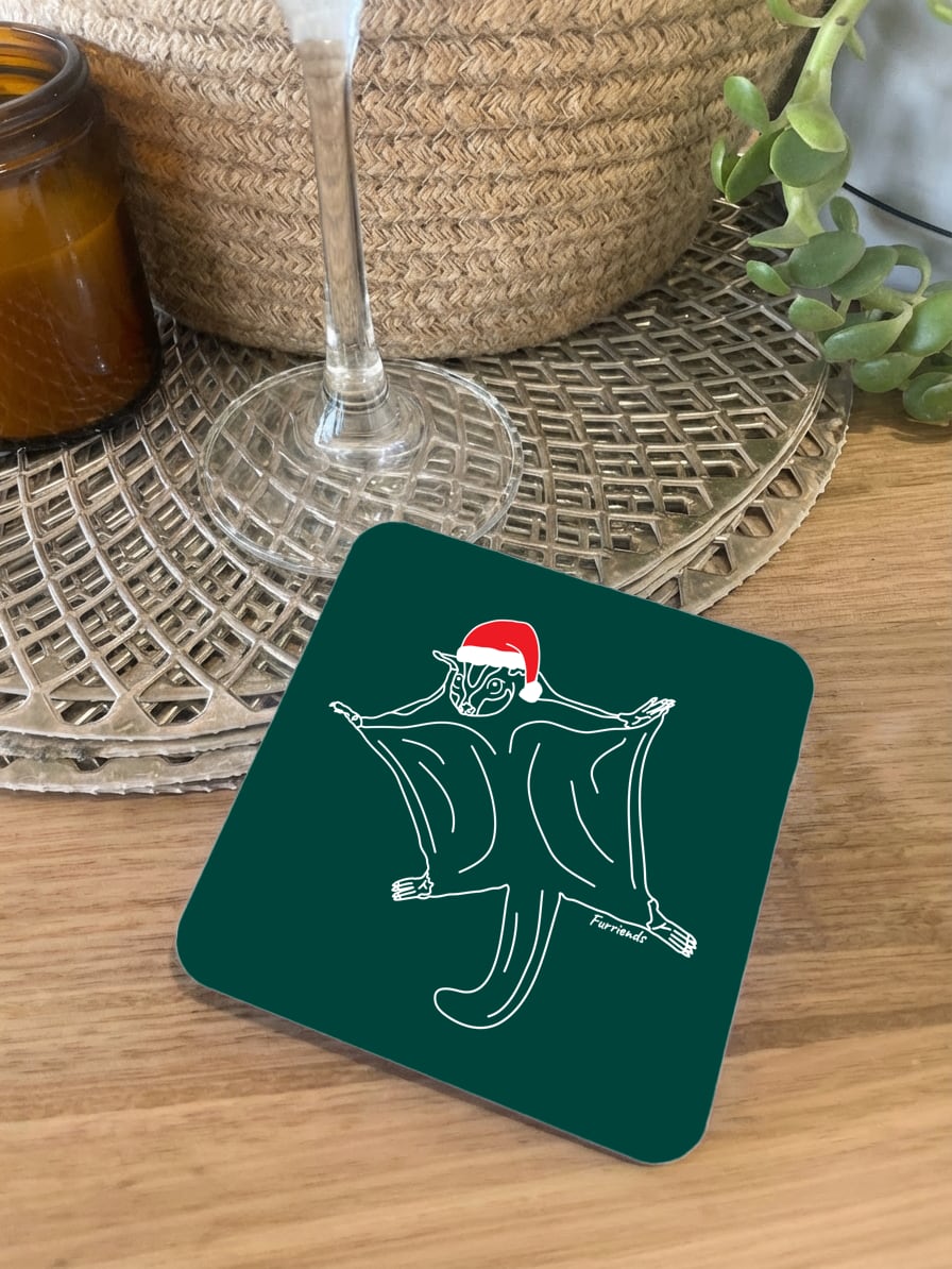 Sugar Glider Christmas Edition Coaster