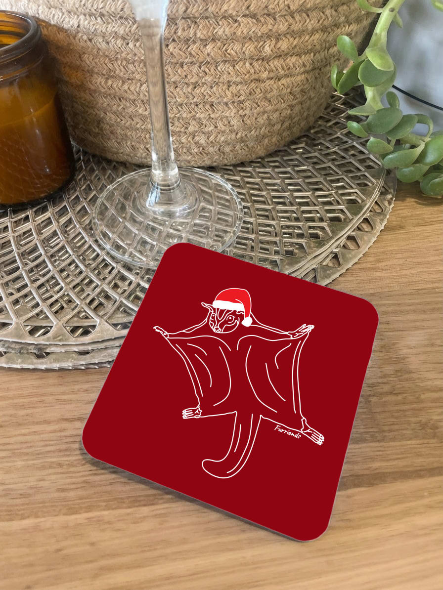 Sugar Glider Christmas Edition Coaster