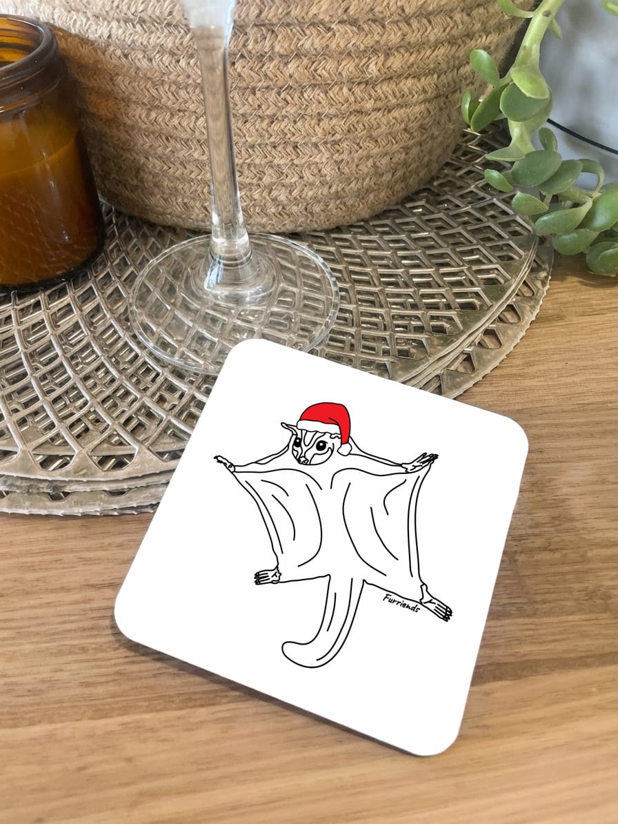 Sugar Glider Christmas Edition Coaster