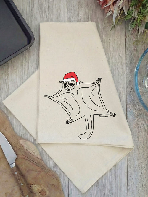 Sugar Glider Christmas Edition Tea Towel