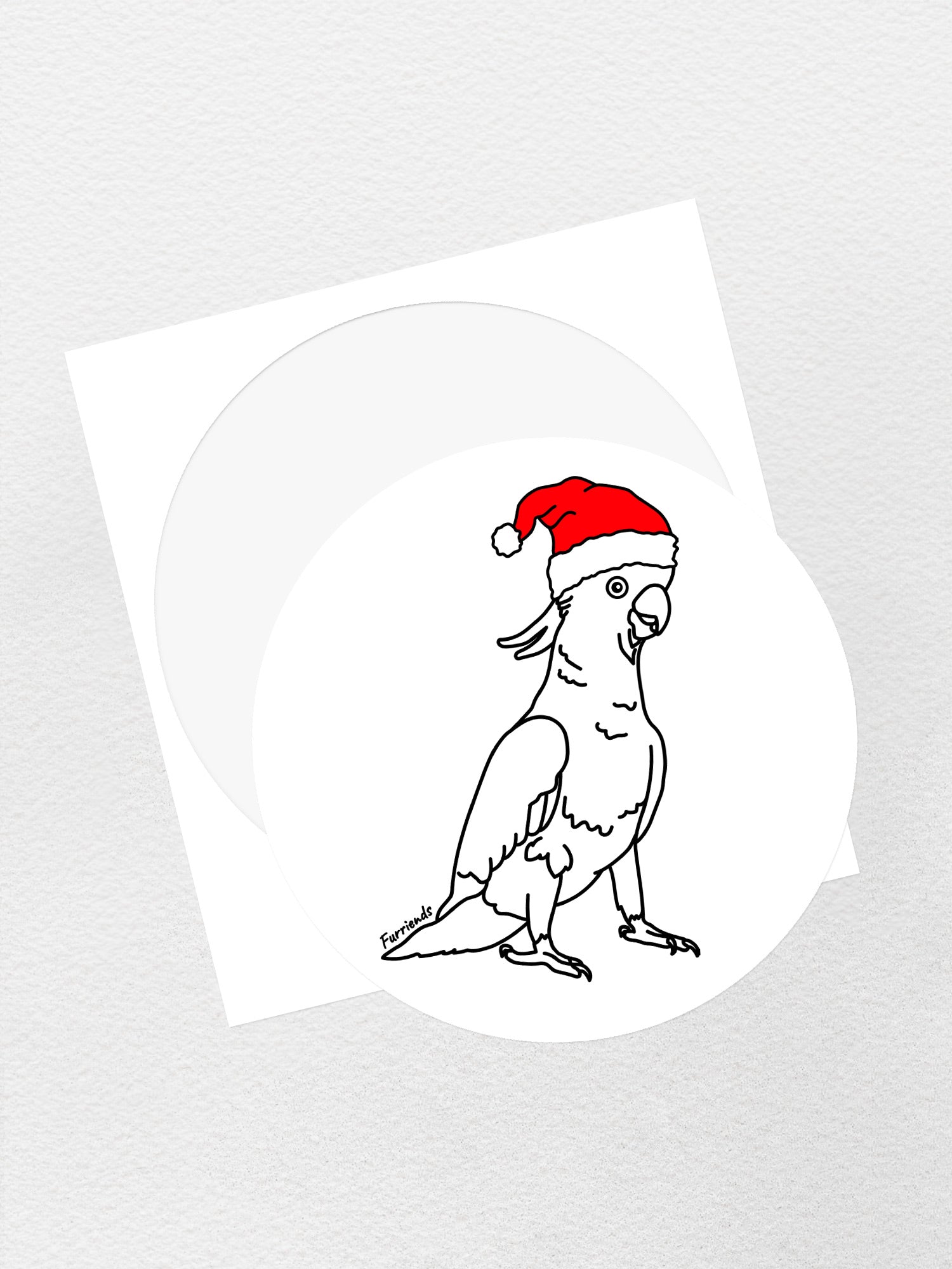 Sulphur-Crested Cockatoo Christmas Edition Sticker