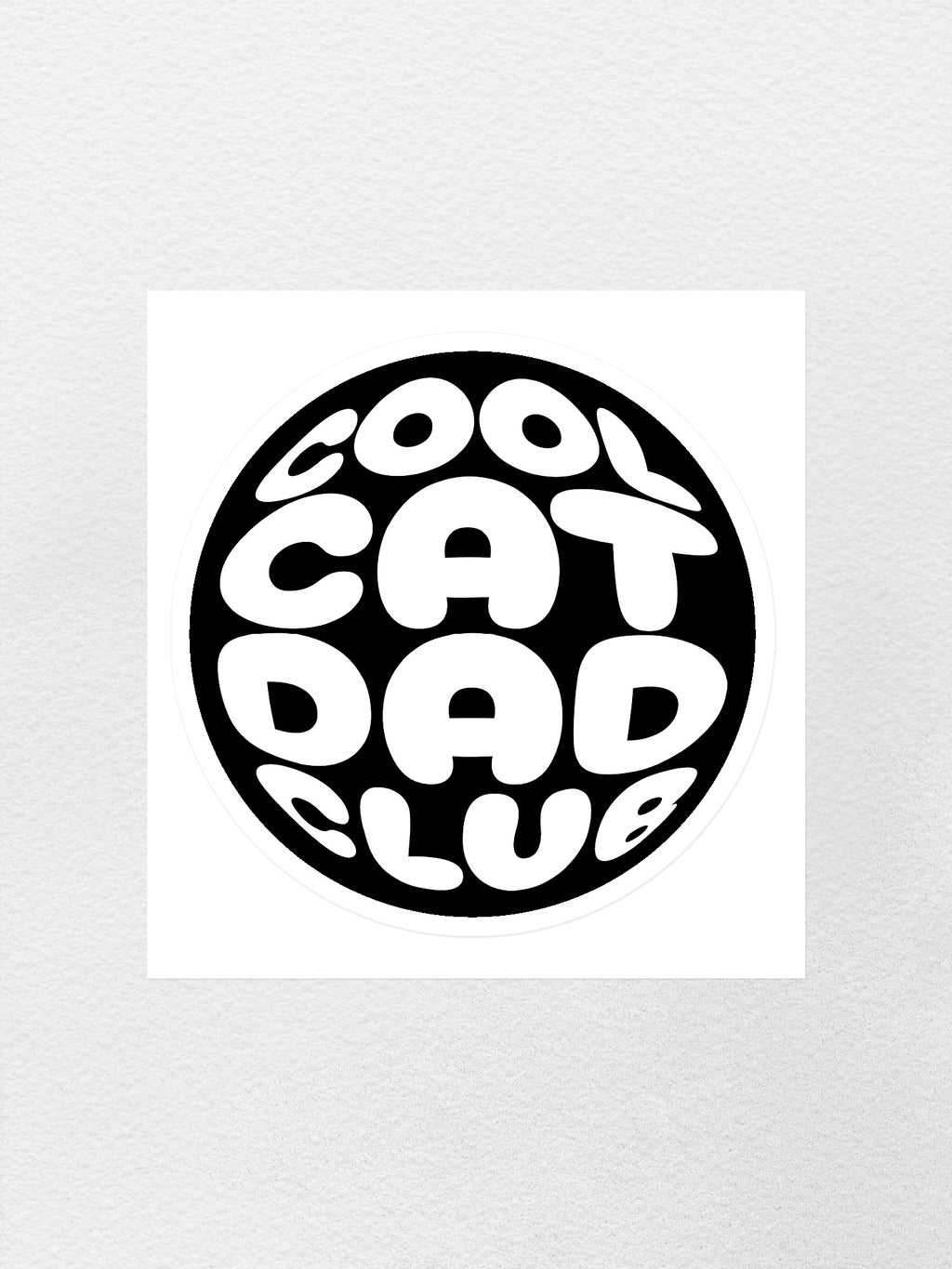 Cool Cat Dad Club Orb Sticker