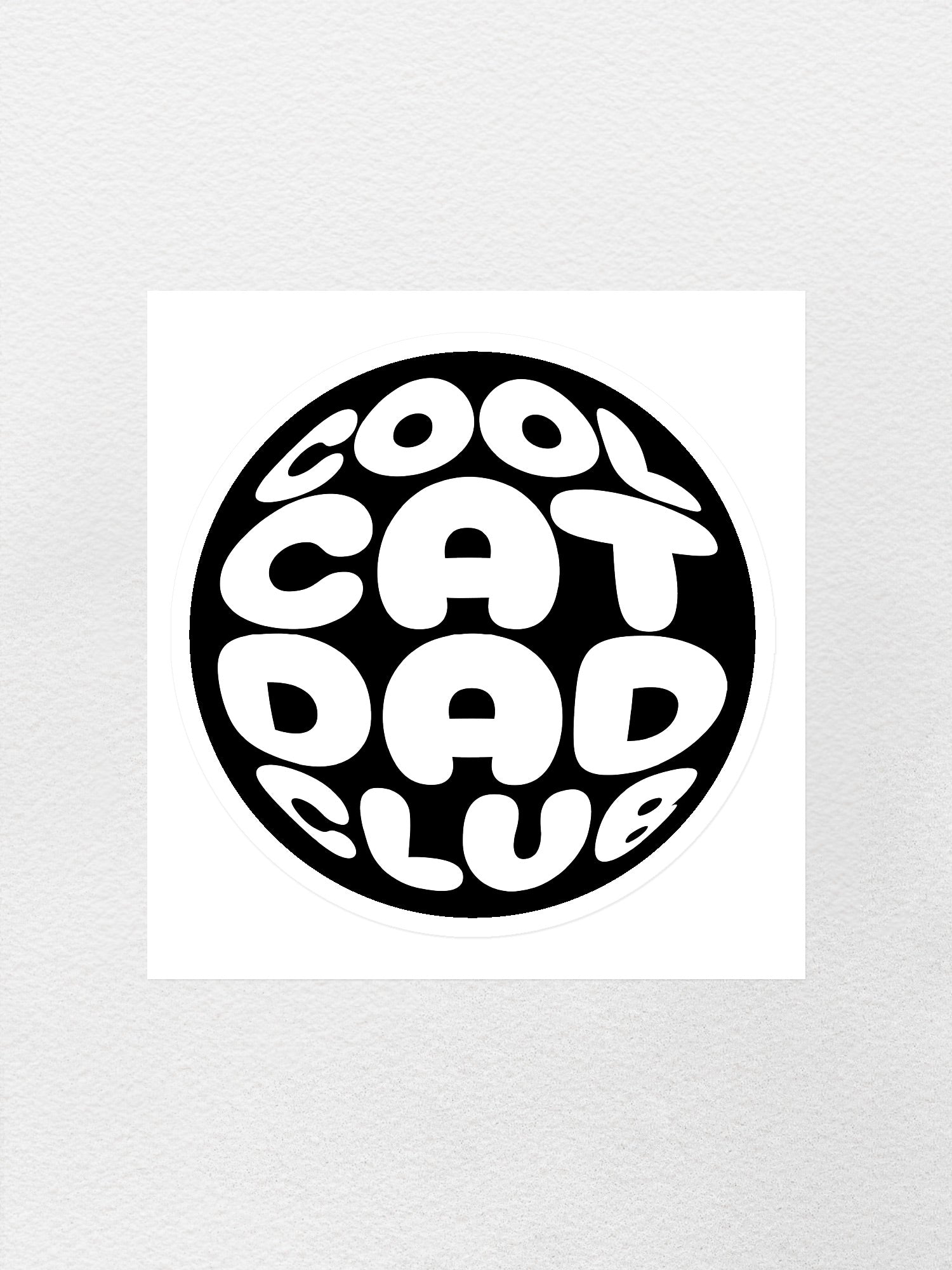 Cool Cat Dad Club Orb Sticker
