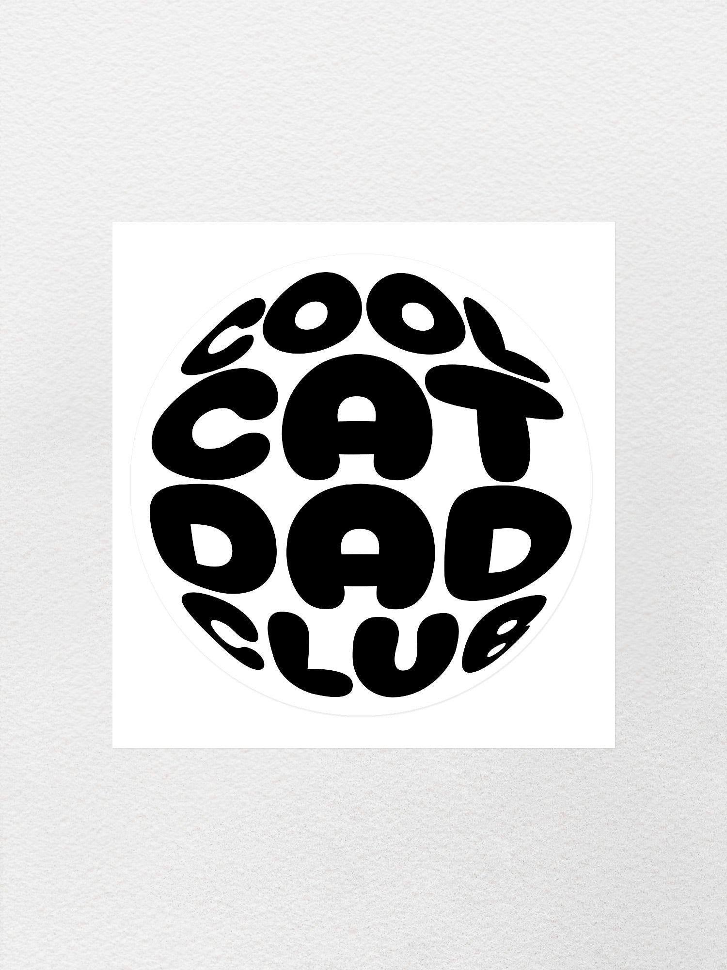 Cool Cat Dad Club Orb Sticker