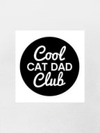 Cool Cat Dad Club Signature Script Sticker