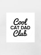 Cool Cat Dad Club Signature Script Sticker