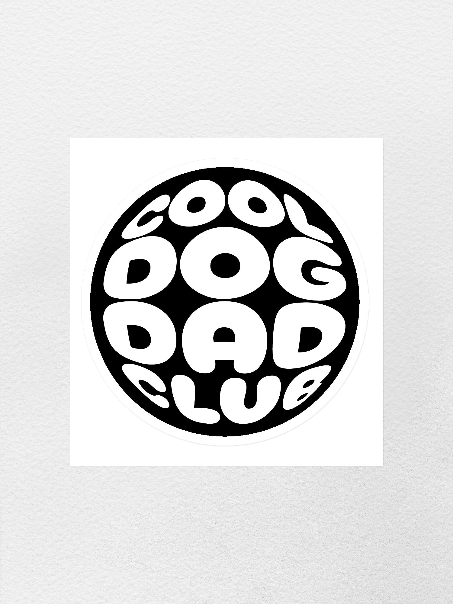 Cool Dog Dad Club Orb Sticker