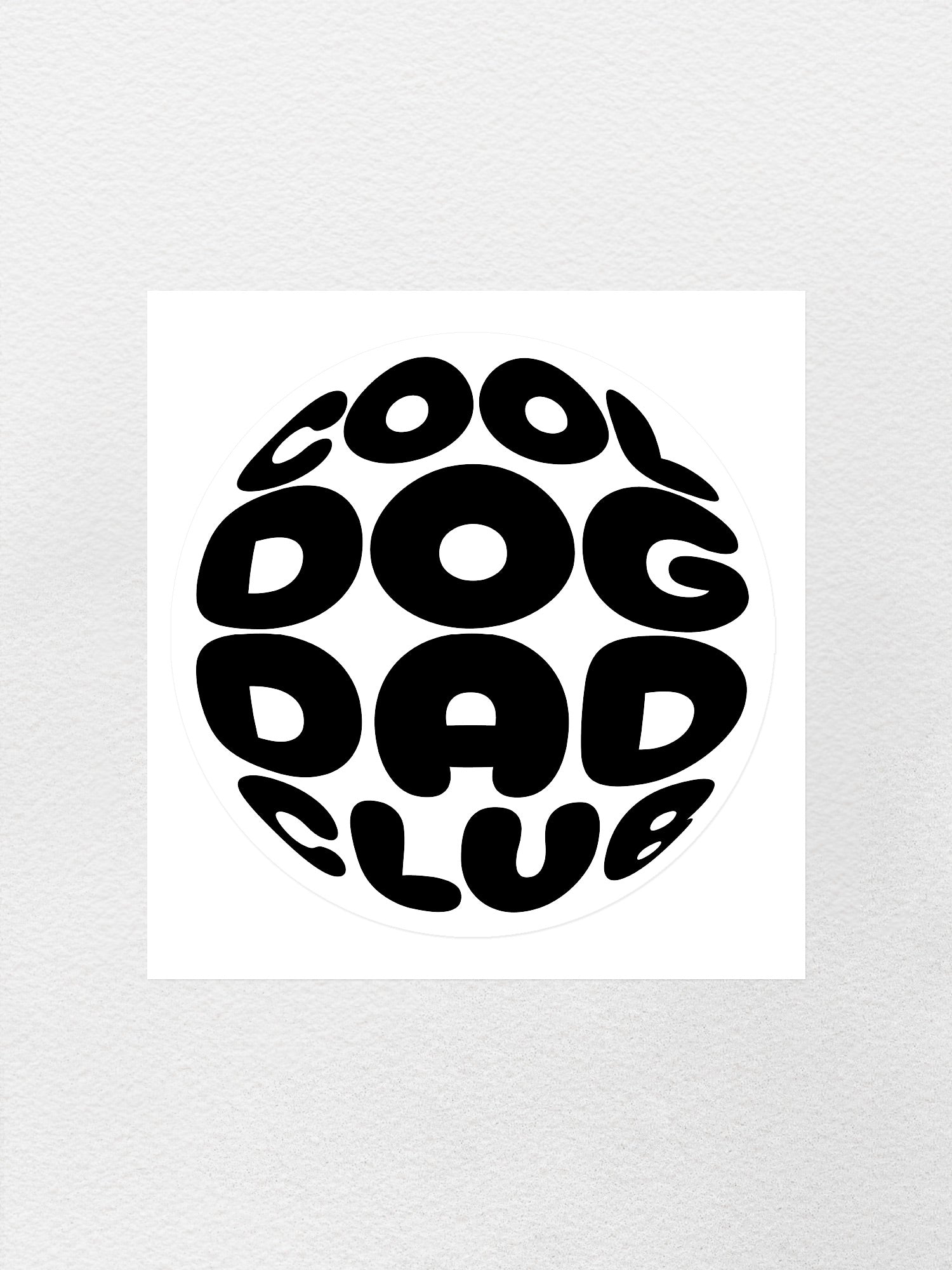 Cool Dog Dad Club Orb Sticker