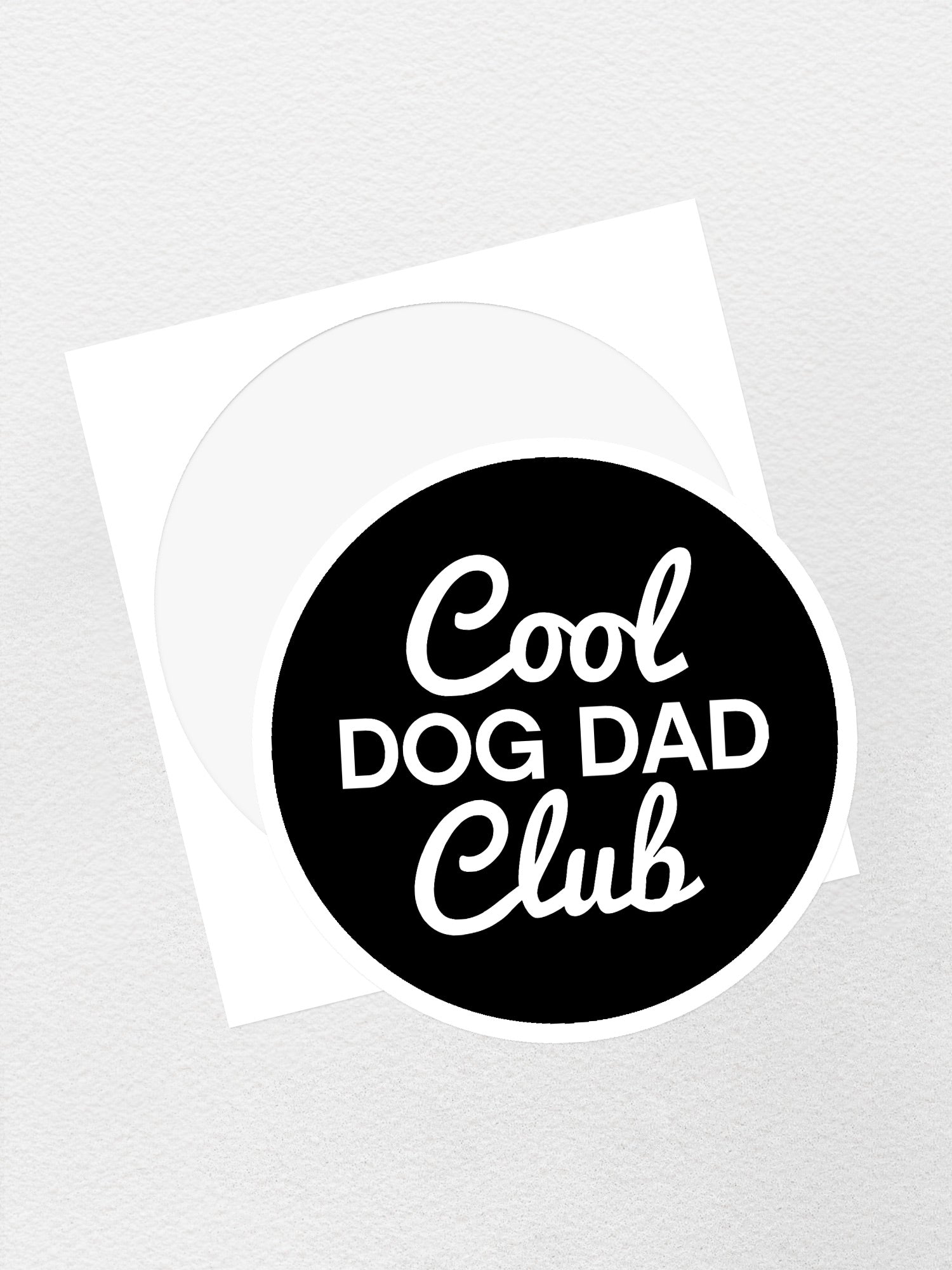 Cool Dog Dad Club Signature Script Sticker