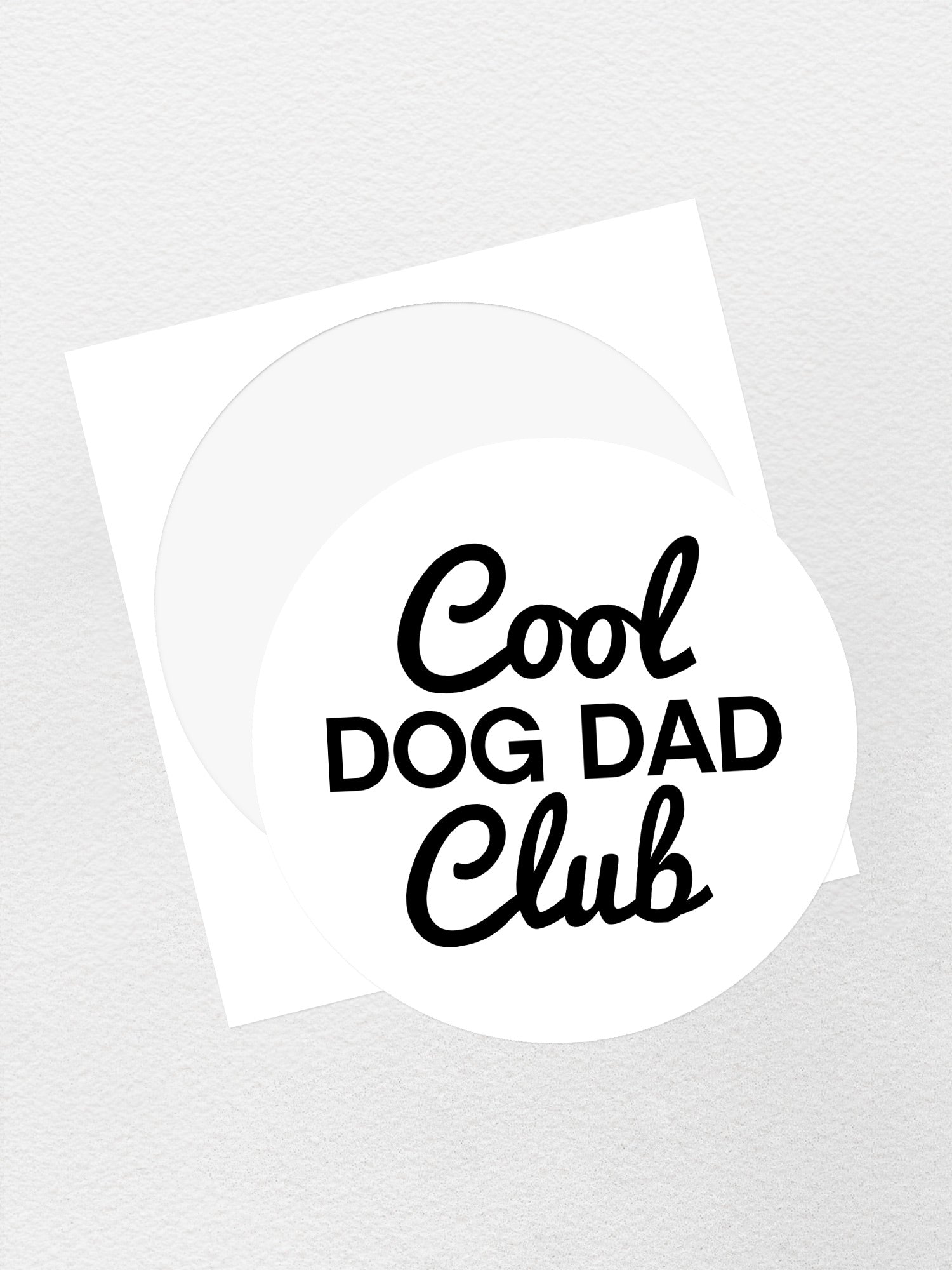 Cool Dog Dad Club Signature Script Sticker