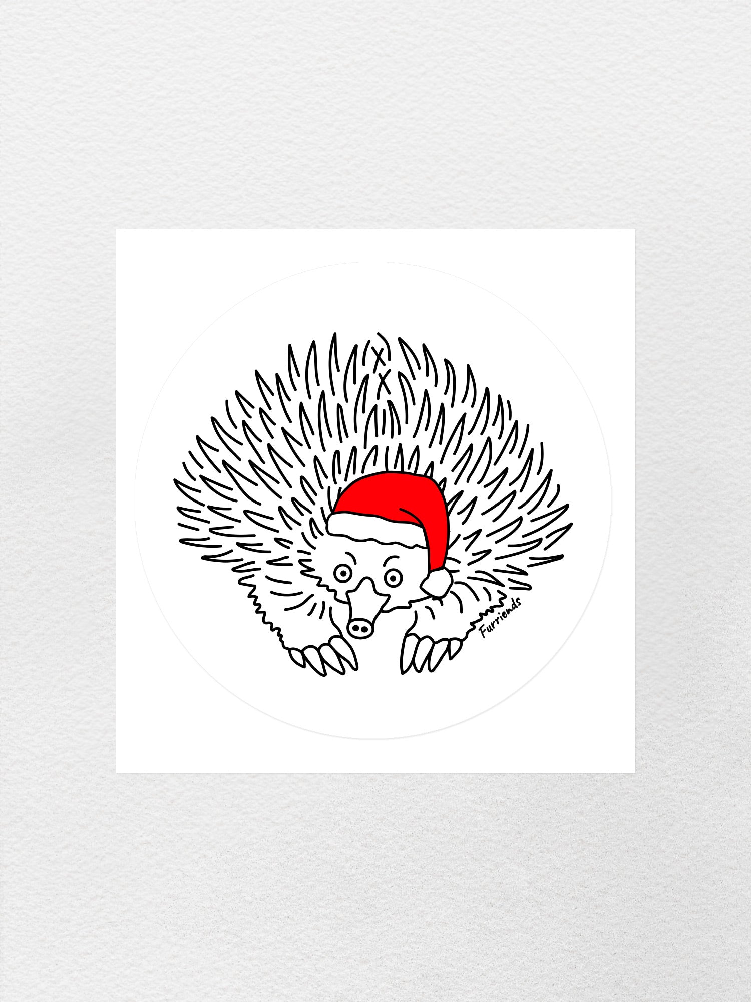Echidna Christmas Edition Sticker