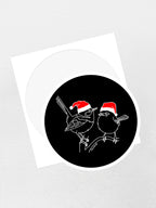 Superb Fairy Wren Christmas Edition Sticker