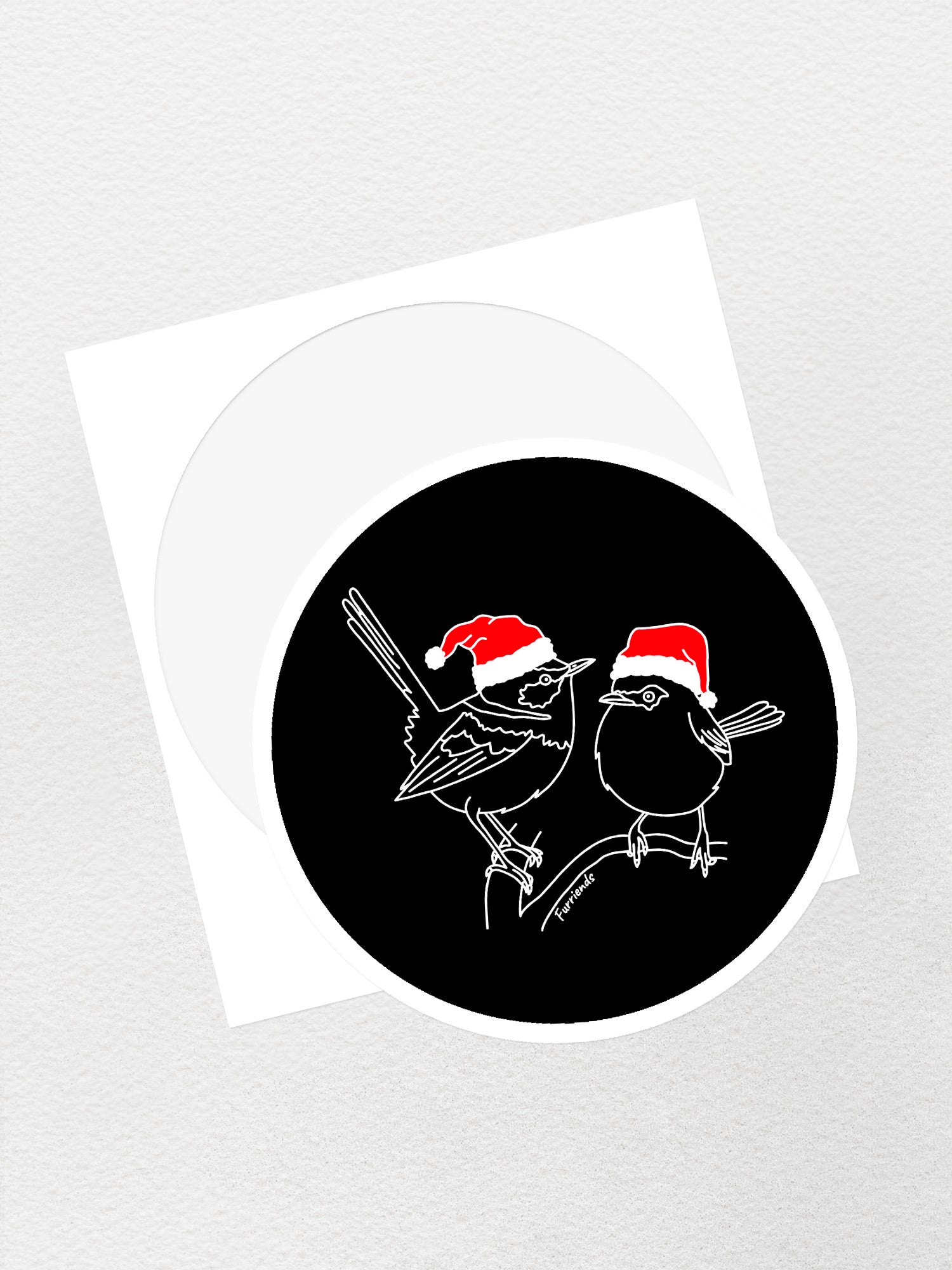 Superb Fairy Wren Christmas Edition Sticker