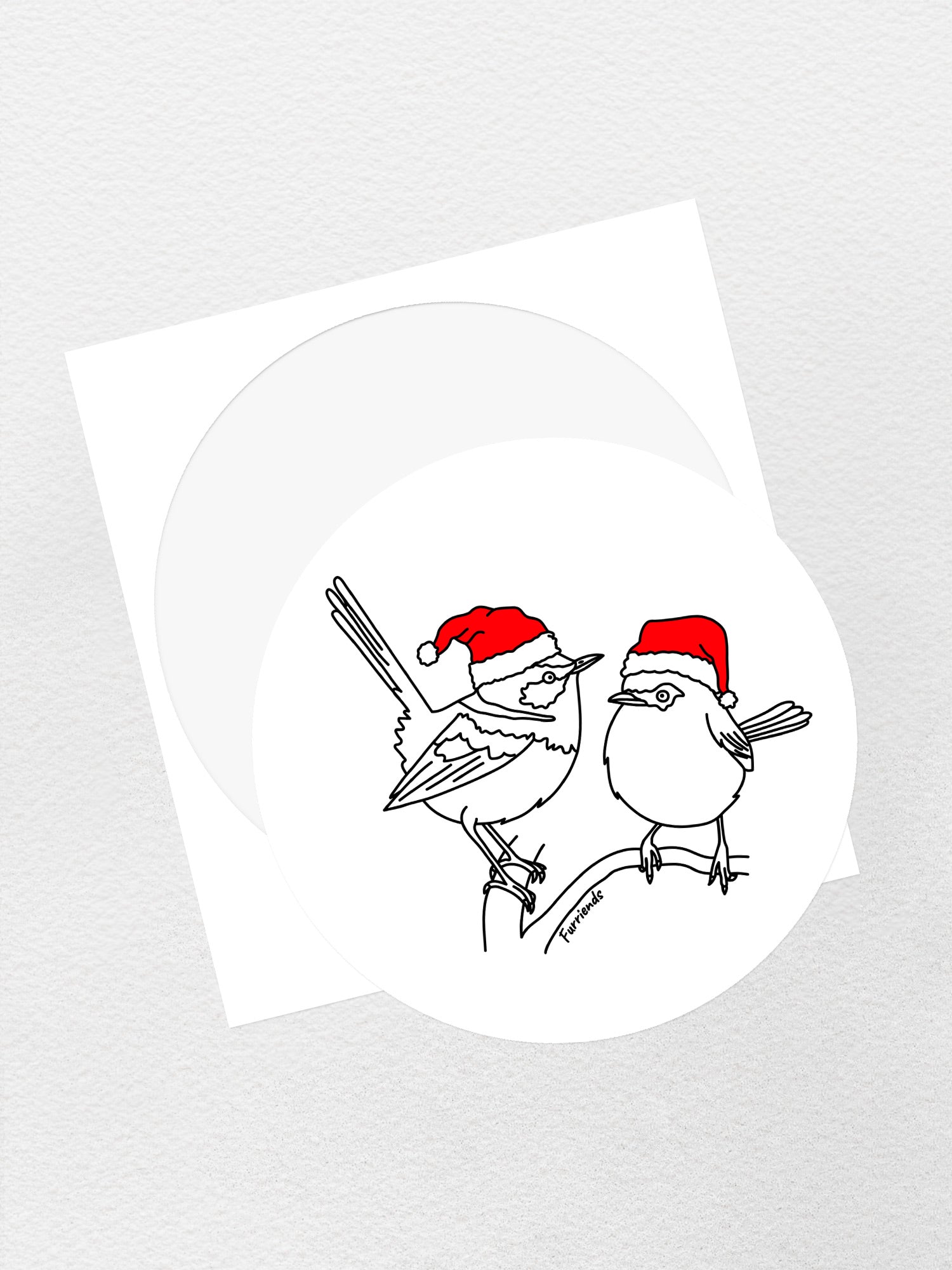 Superb Fairy Wren Christmas Edition Sticker