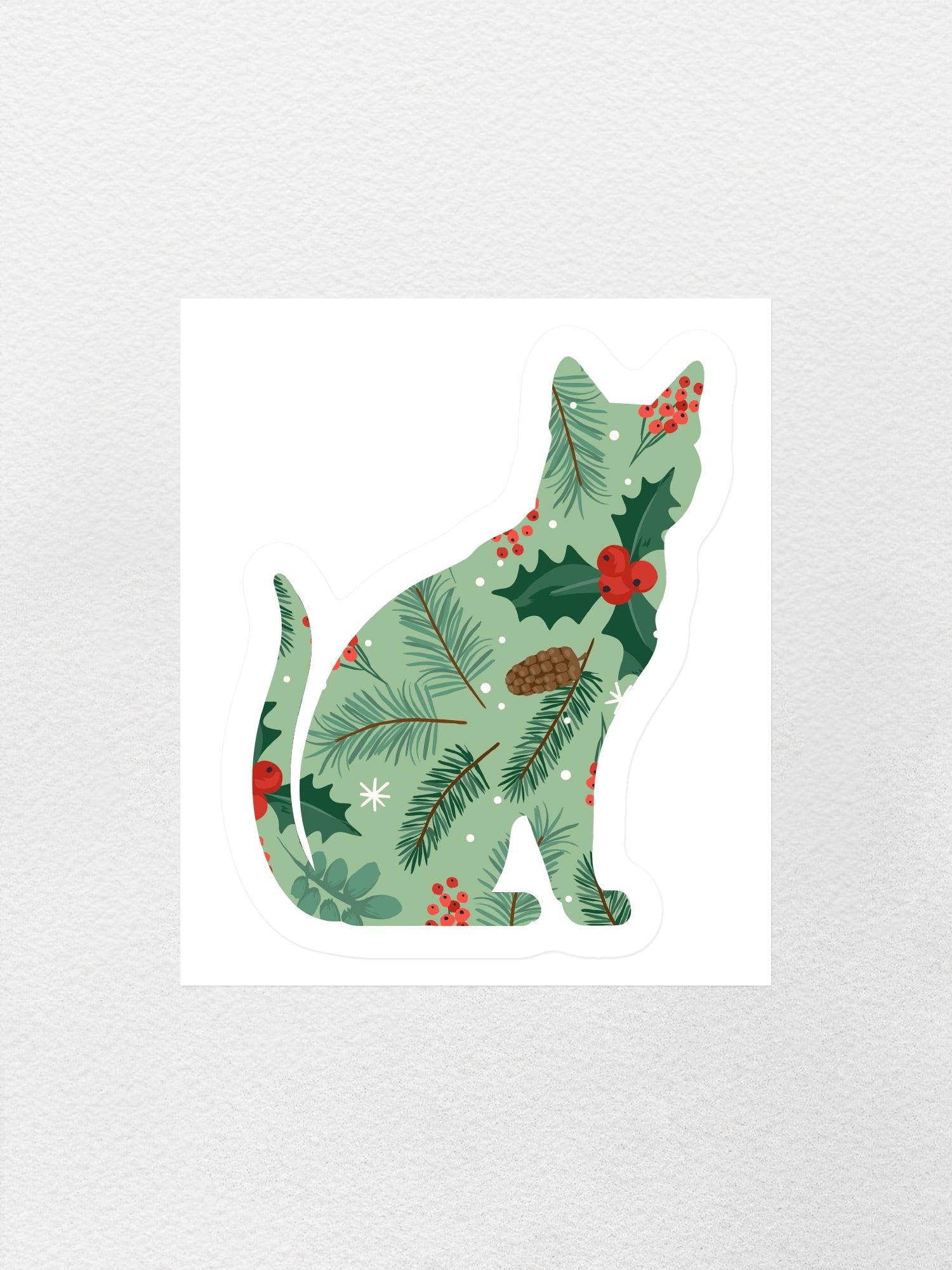 Feline Festive Sticker