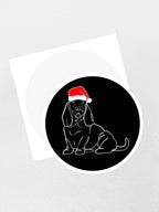 Basset Hound Christmas Edition Sticker