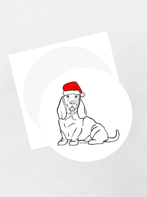 Basset Hound Christmas Edition Sticker