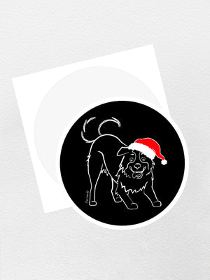 Border Collie Christmas Edition Sticker
