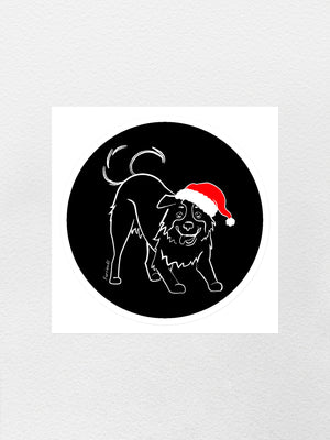 Border Collie Christmas Edition Sticker