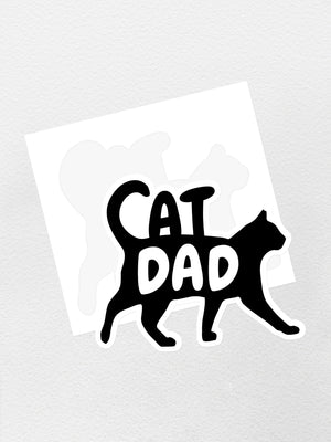 Cat Dad Silhouette Sticker