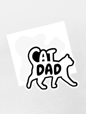 Cat Dad Silhouette Sticker