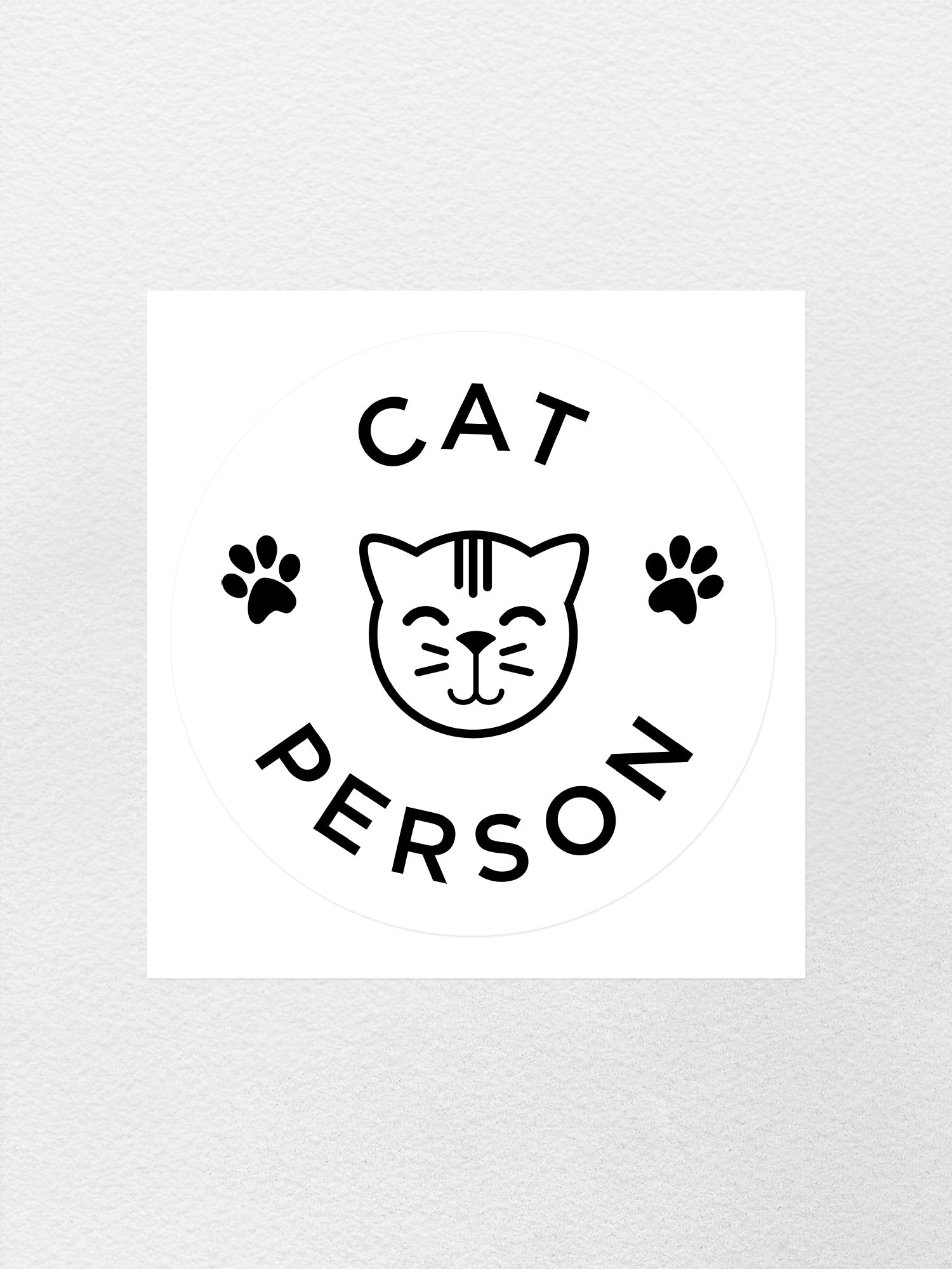 Cat Person Sticker