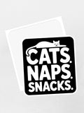 Cats. Naps. Snacks. Sticker