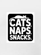 Cats. Naps. Snacks. Sticker