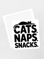 Cats. Naps. Snacks. Sticker