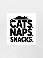 Cats. Naps. Snacks. Sticker