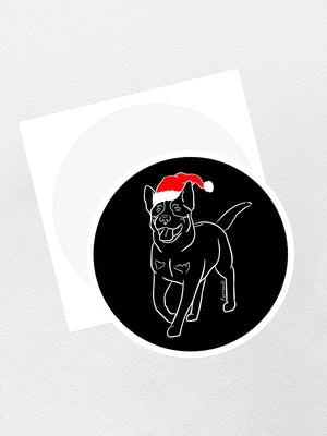 Australian Cattle Dog Christmas Edition Sticker