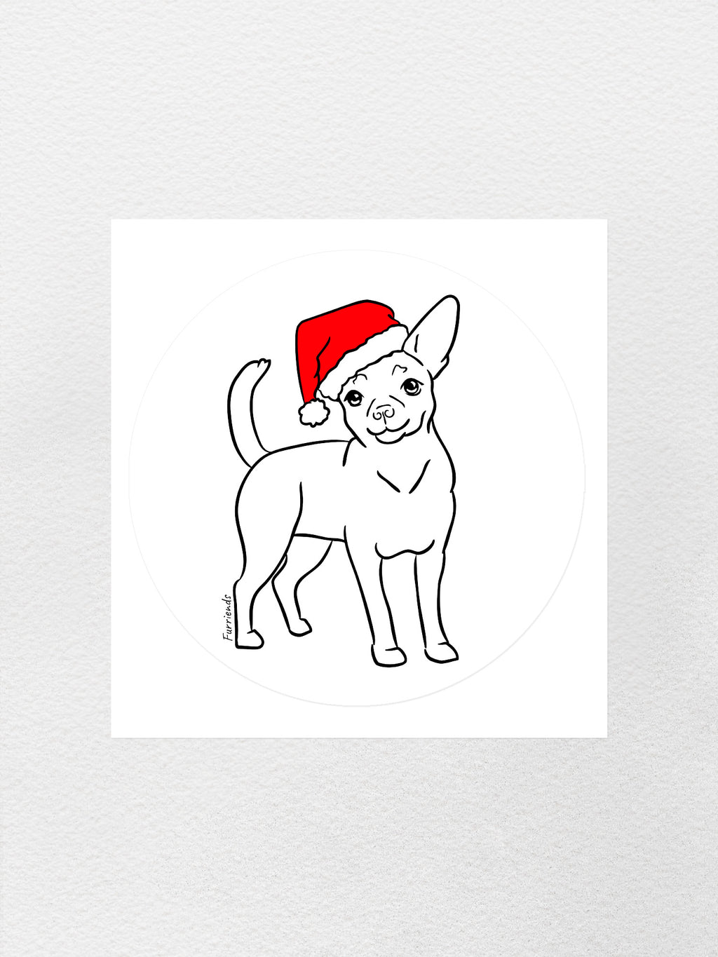 Chihuahua Christmas Edition Sticker