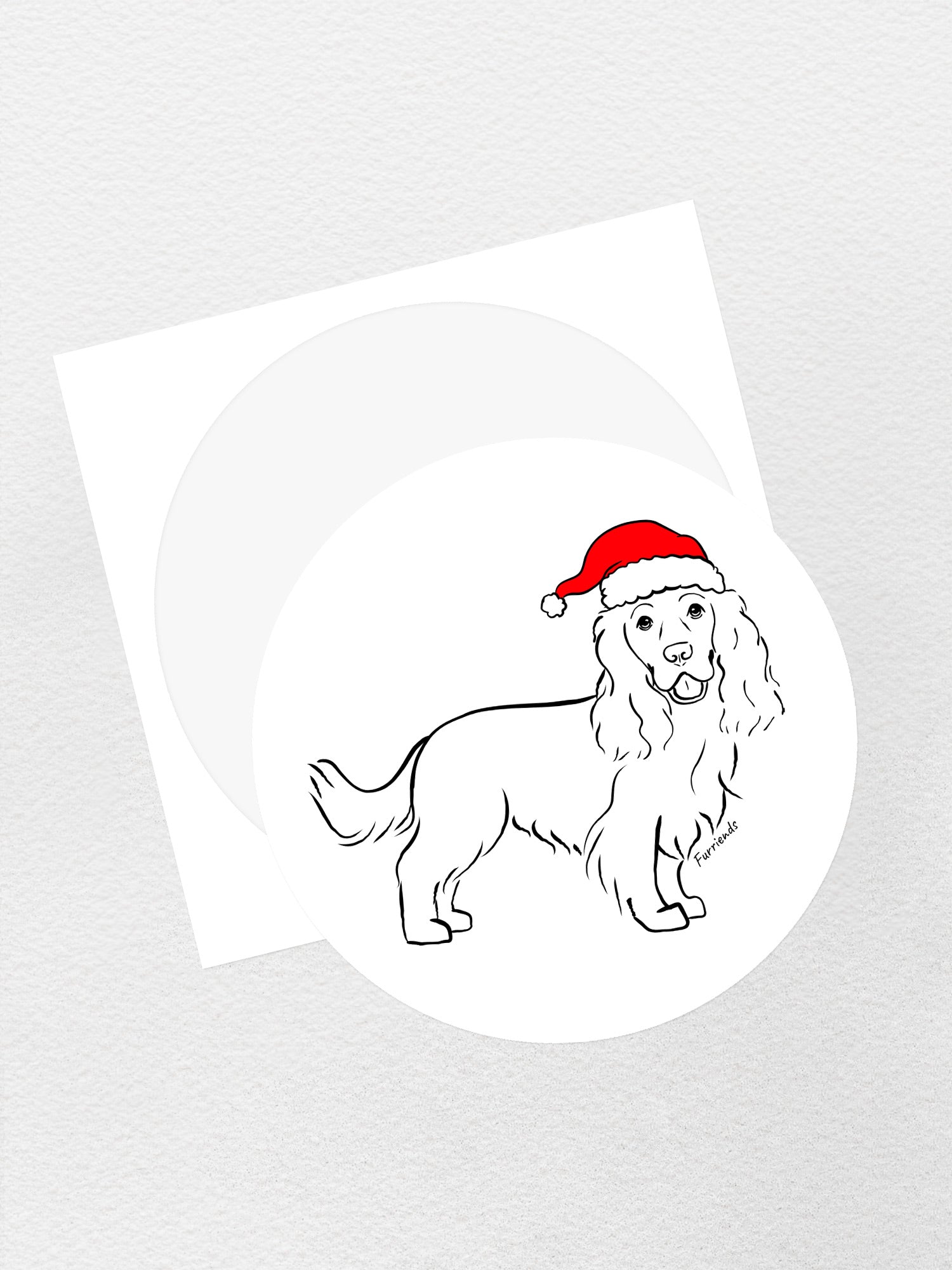 Cocker Spaniel Christmas Edition Sticker