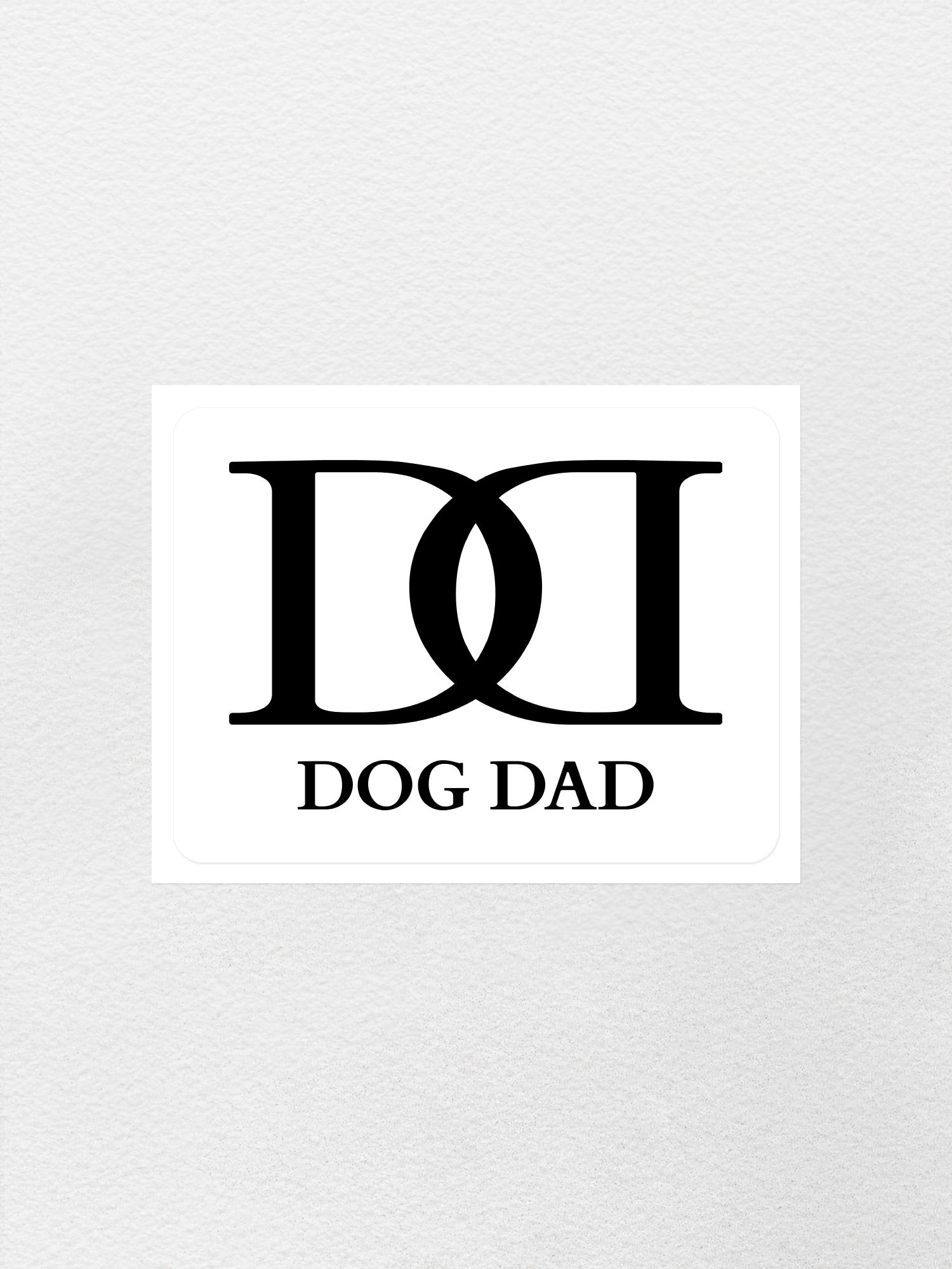 Dog Dad Monogram Sticker