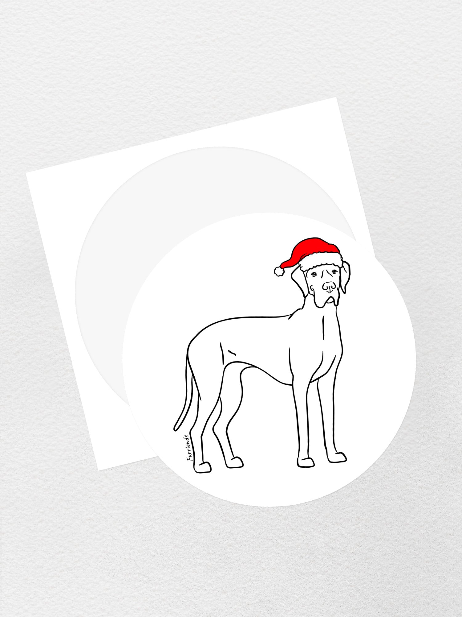Great Dane Christmas Edition Sticker