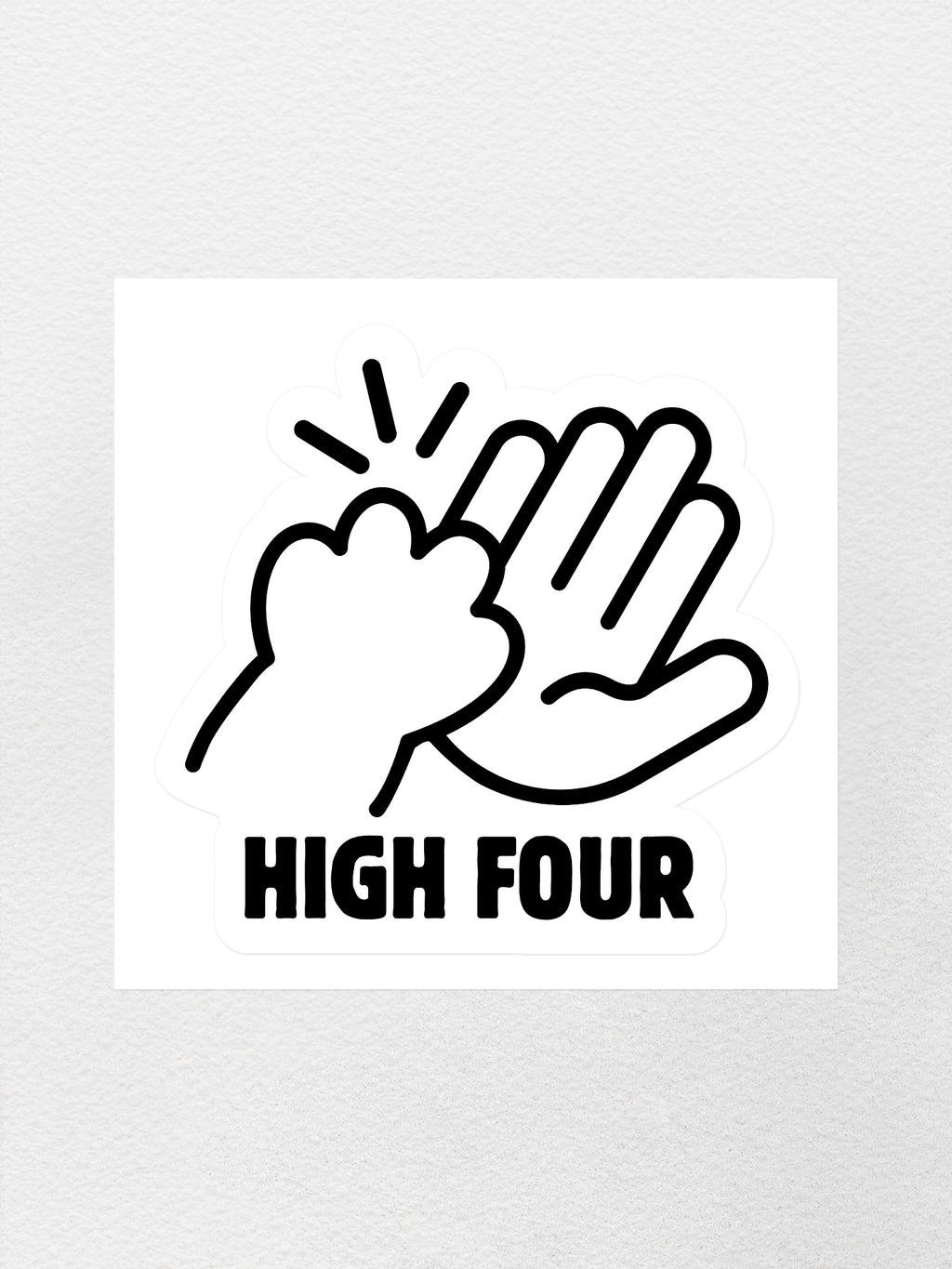 High Four Sticker