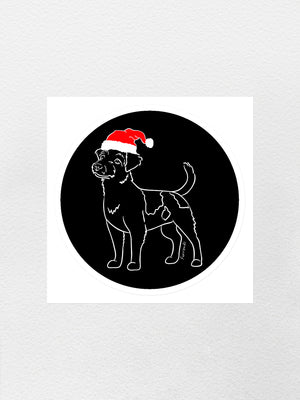Jack Russell Terrier (Rough Coat) Christmas Edition Sticker