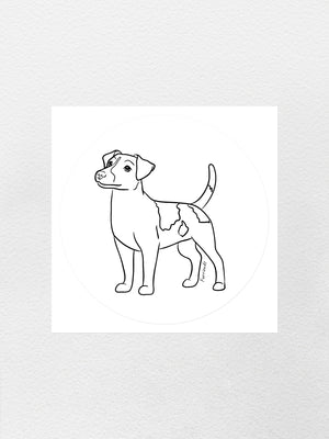 Jack Russell Terrier (Smooth Coat) Sticker