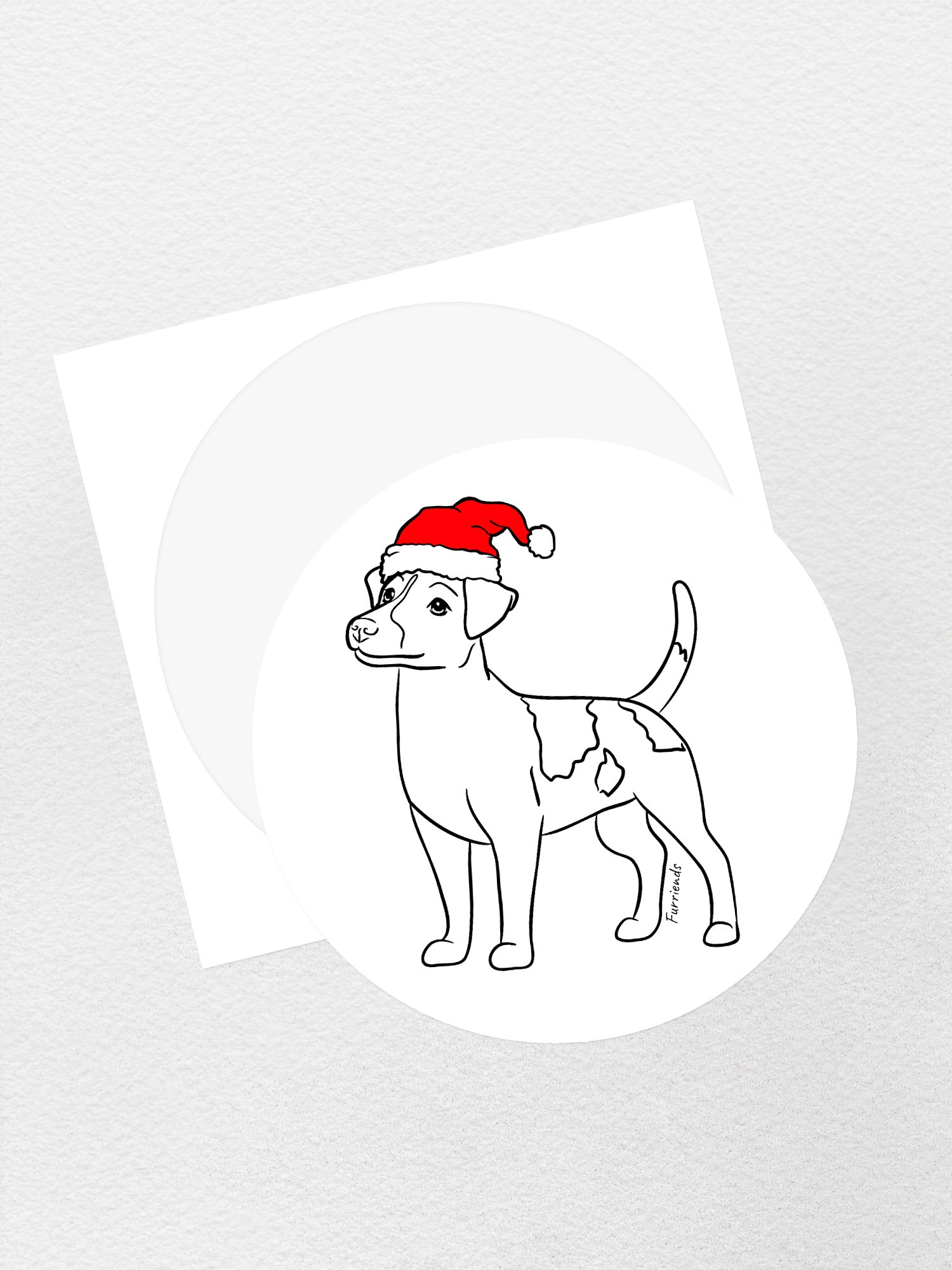 Jack Russell Terrier (Smooth Coat) Christmas Edition Sticker