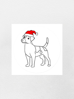 Jack Russell Terrier (Smooth Coat) Christmas Edition Sticker