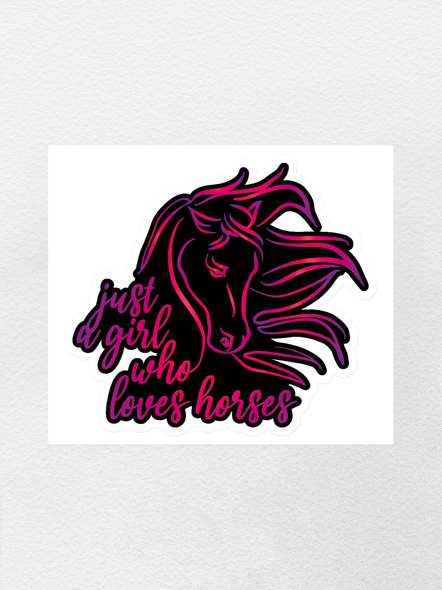 Just A Girl Who Loves Horses Sticker