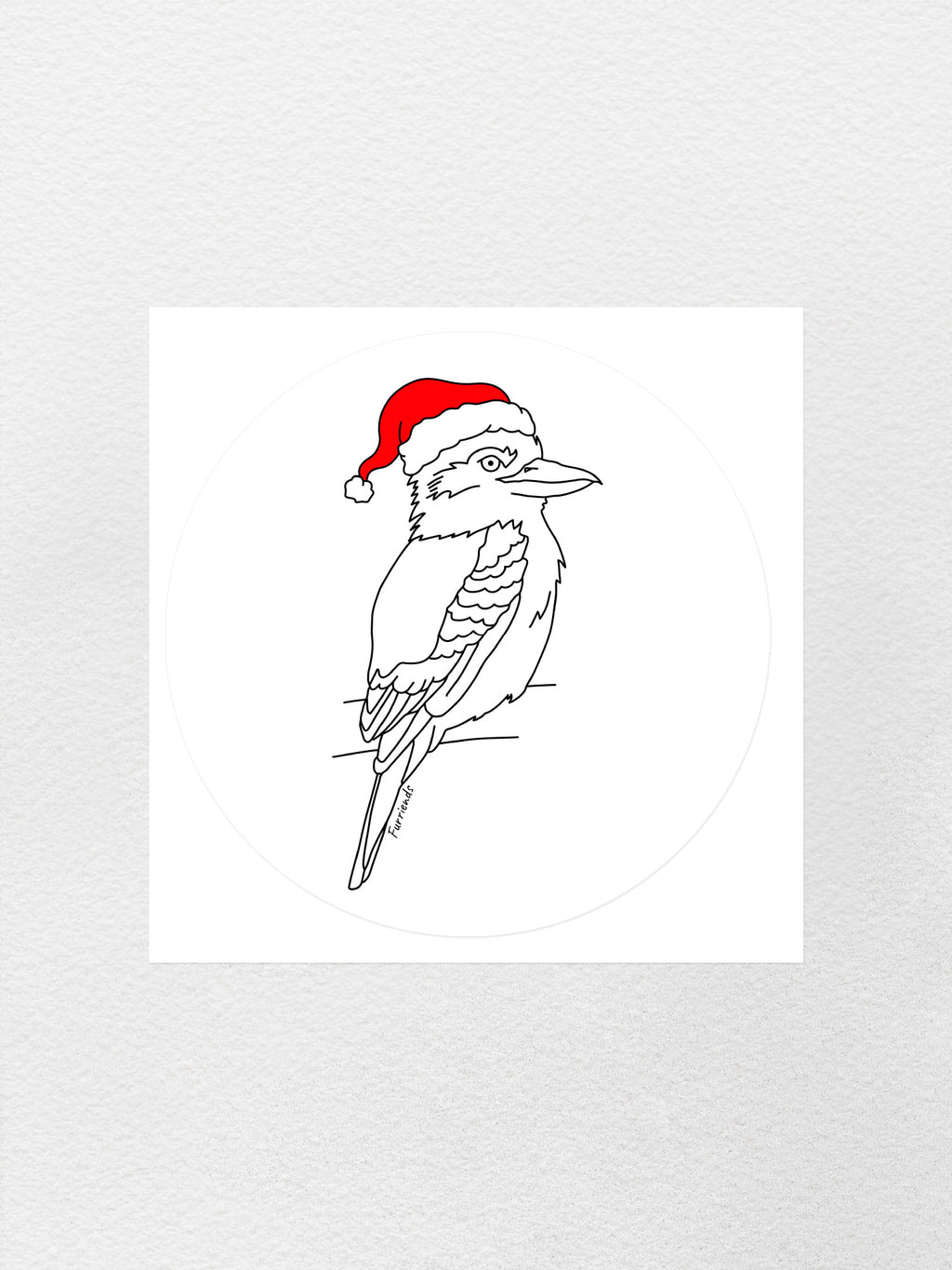 Kookaburra Christmas Edition Sticker