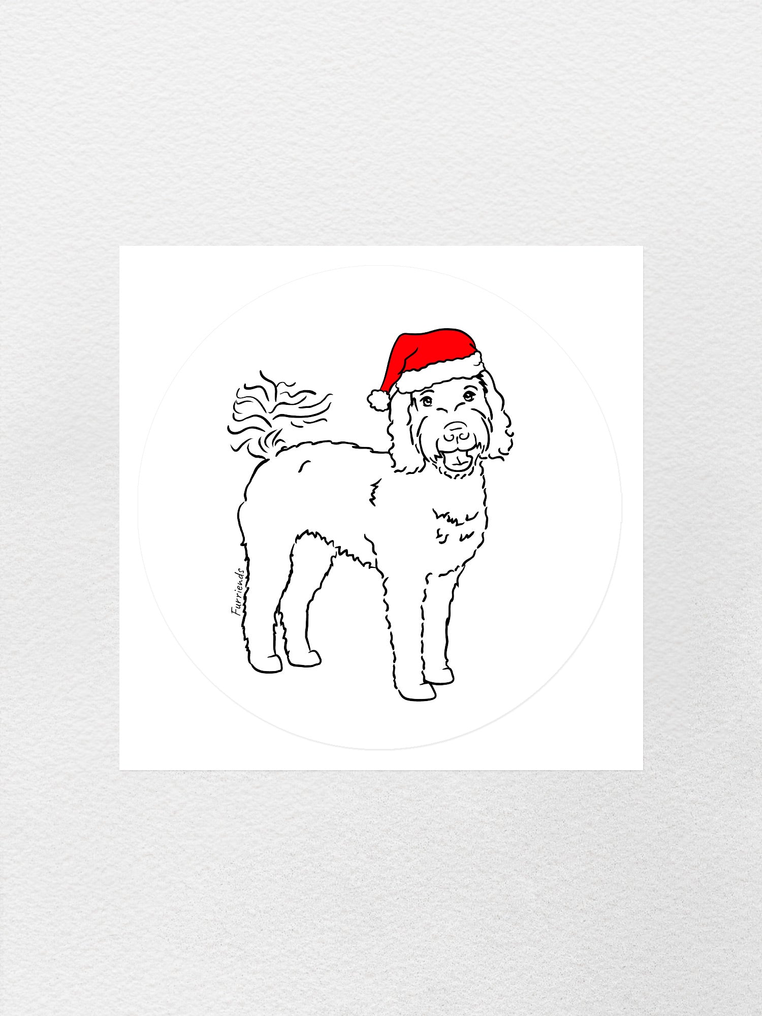 Labradoodle Christmas Edition Sticker