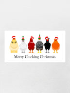 Merry Clucking Christmas Sticker