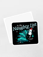 On The Naughty List - Cat Sticker