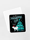 On The Naughty List - Dog Sticker