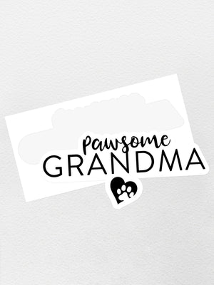 Pawsome Grandma Sticker
